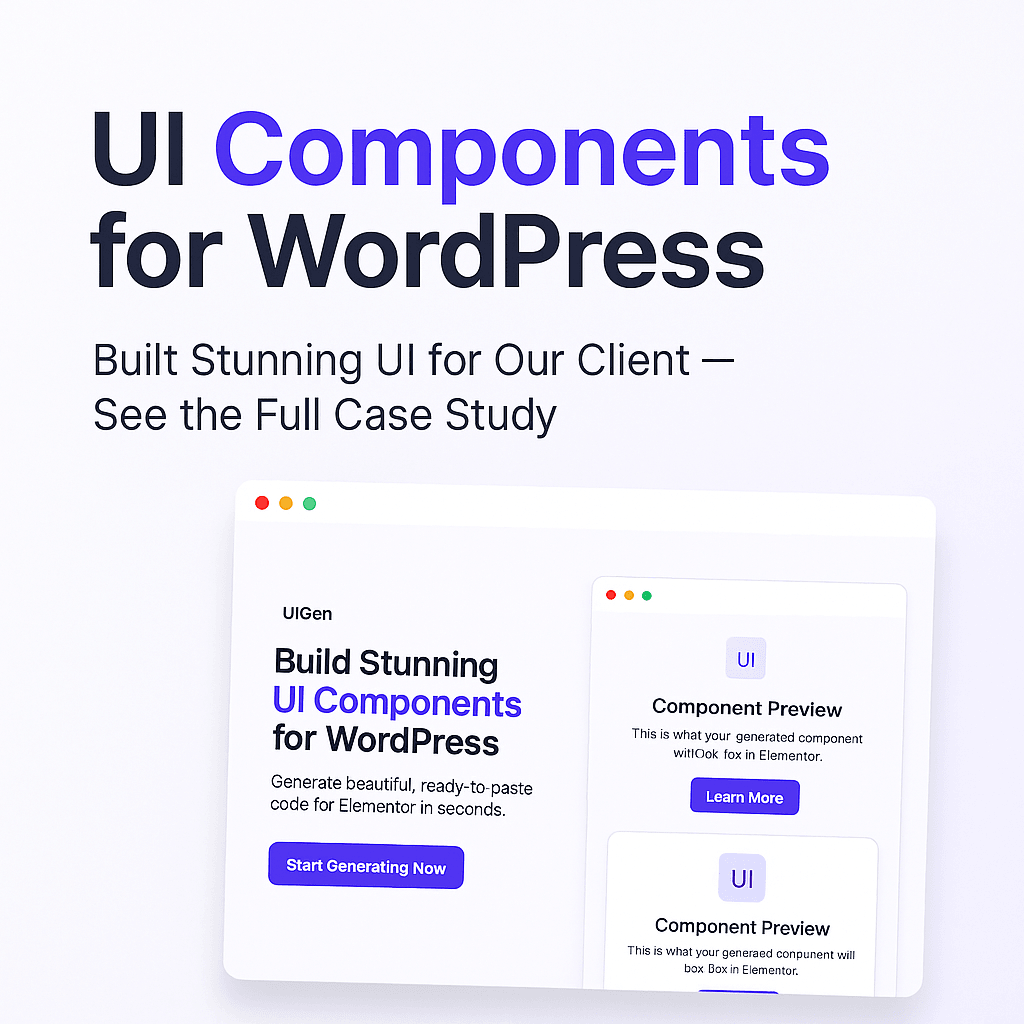 WordPress UI Component Library - UI Development case study by HiRank Digital