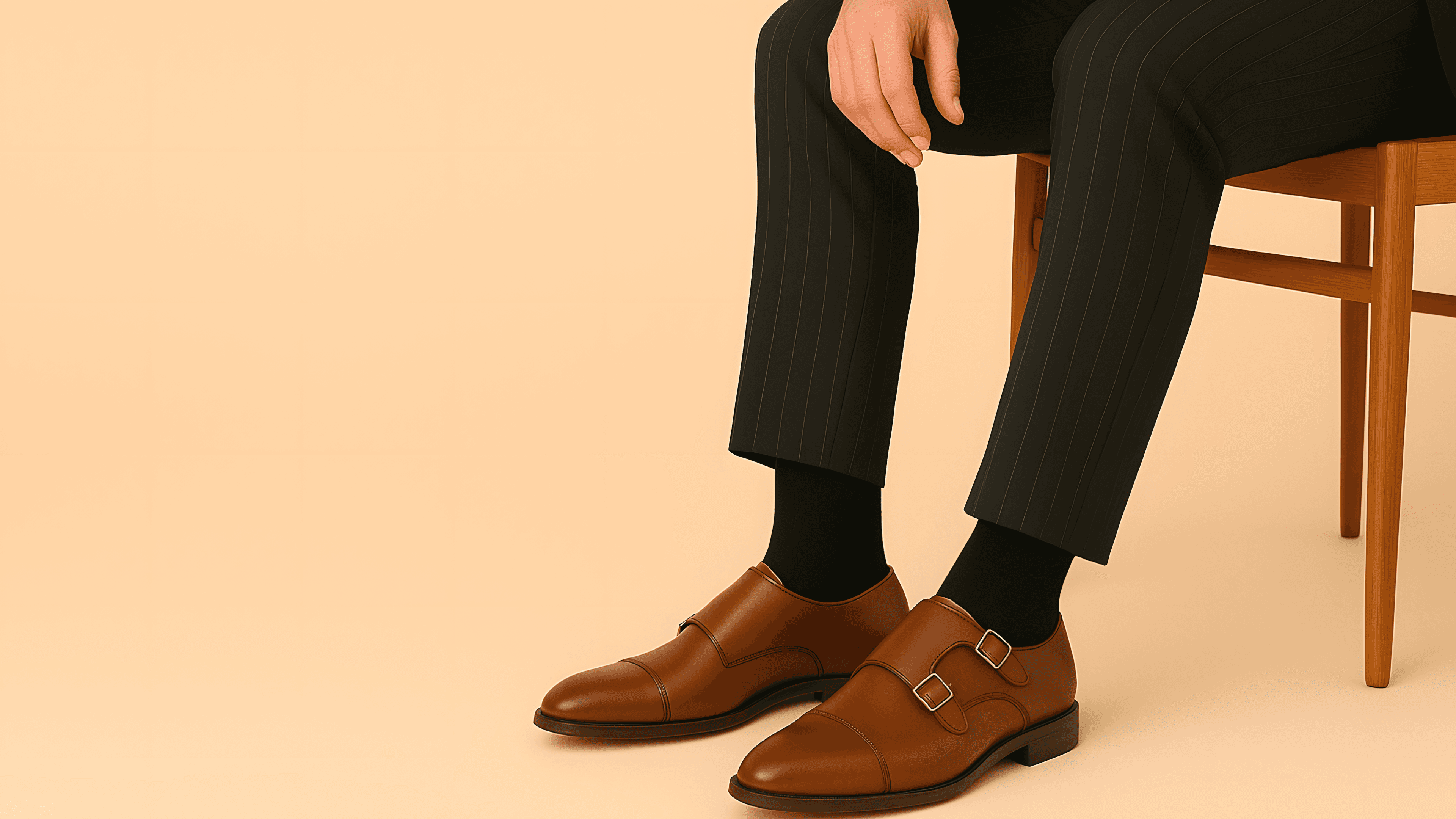 Two Sapiens Monk Strap Leather Shoes